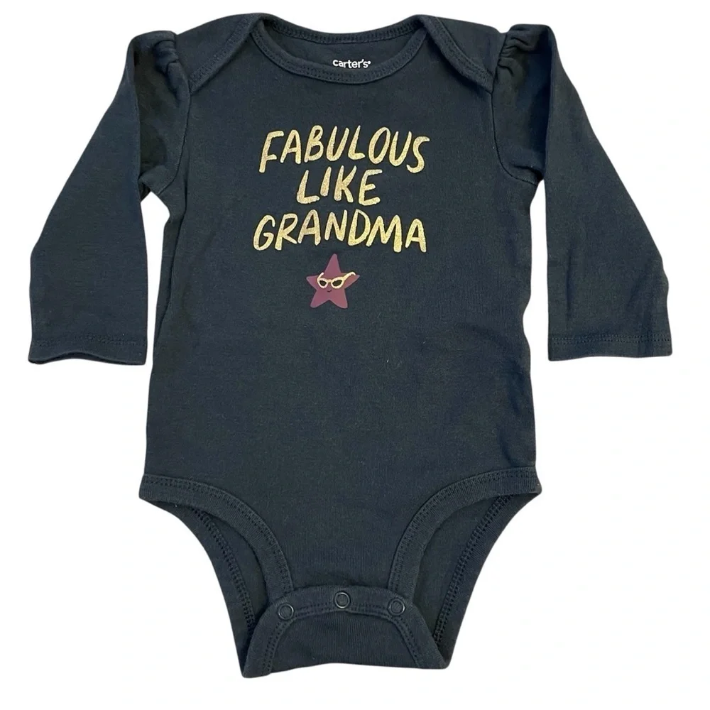 Bundle of 6 Long Sleeve Carter’s Onesies (size 6 months)